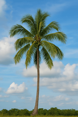 Palm tree in the sky